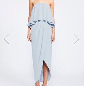 Shona Joy Powder Blue Strapless Dress